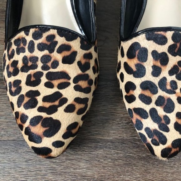 Nine West Faux Fur Leopard Print Pumps - Picture 5 of 7